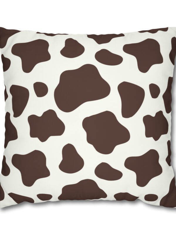 Brown and White Cow Print Euro Sham