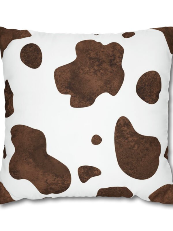 Brown Cow Print Euro Shams