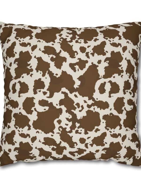 Beige Cow Print Euro Pillow Shams
