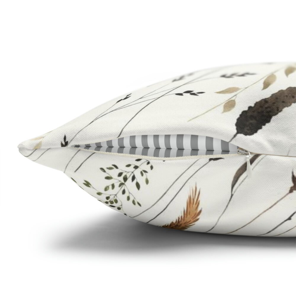 Beautiful Ivory Floral Print Euro Bed Pillow Covers - Image 3