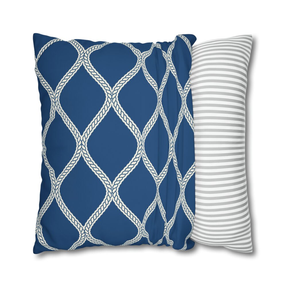 Ogee Style Marine Blue Euro Sham Pillow Covers - Image 2