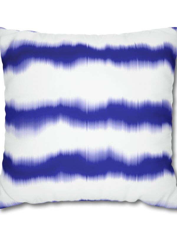 Watercolor Wave Striped Pillow