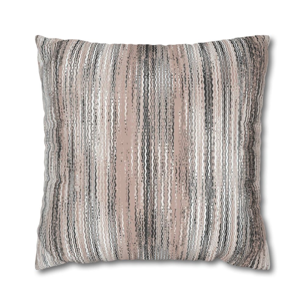 Gray Striped Euro Shams