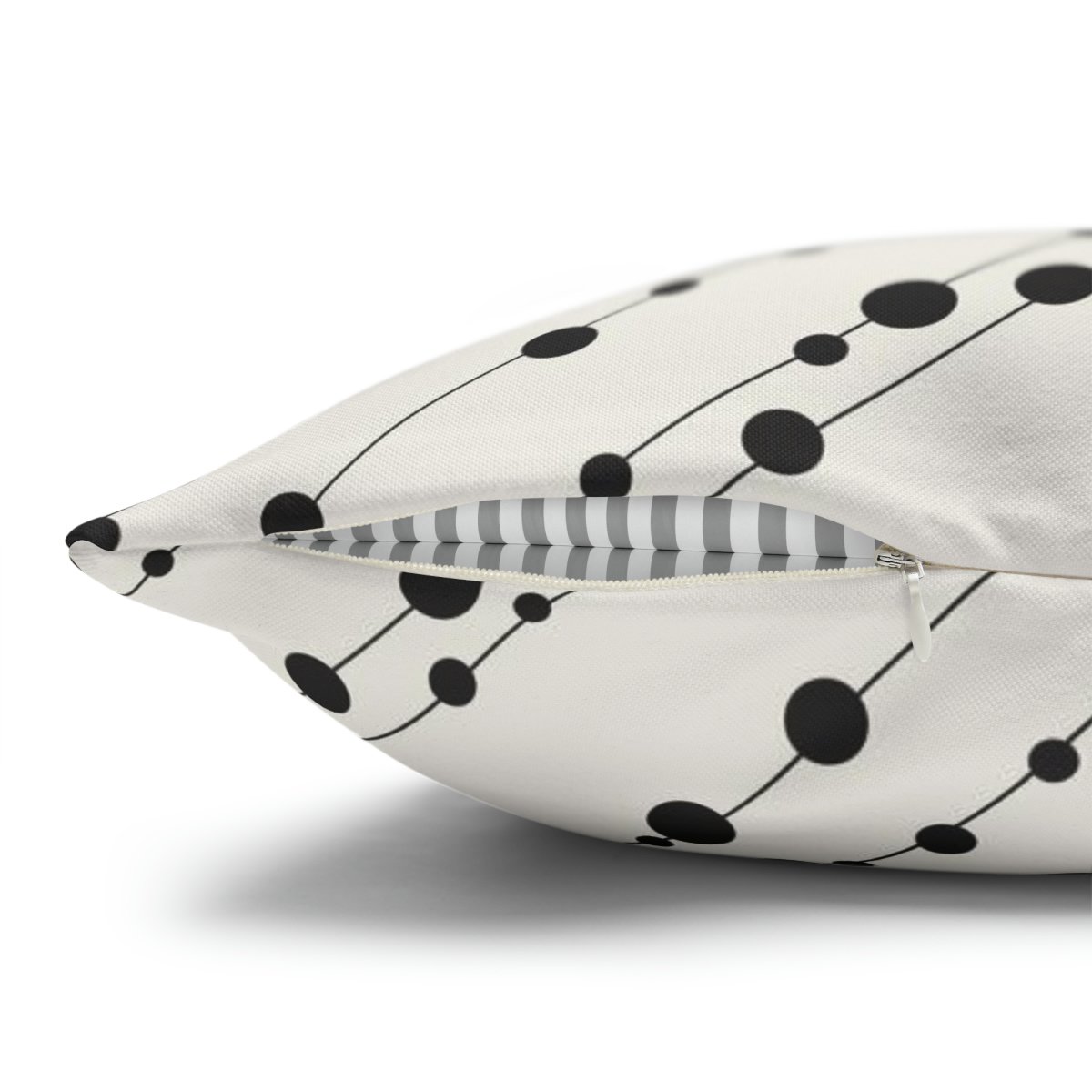 Modern Diagonal Striped with Black Circle Euro Shams - Image 3