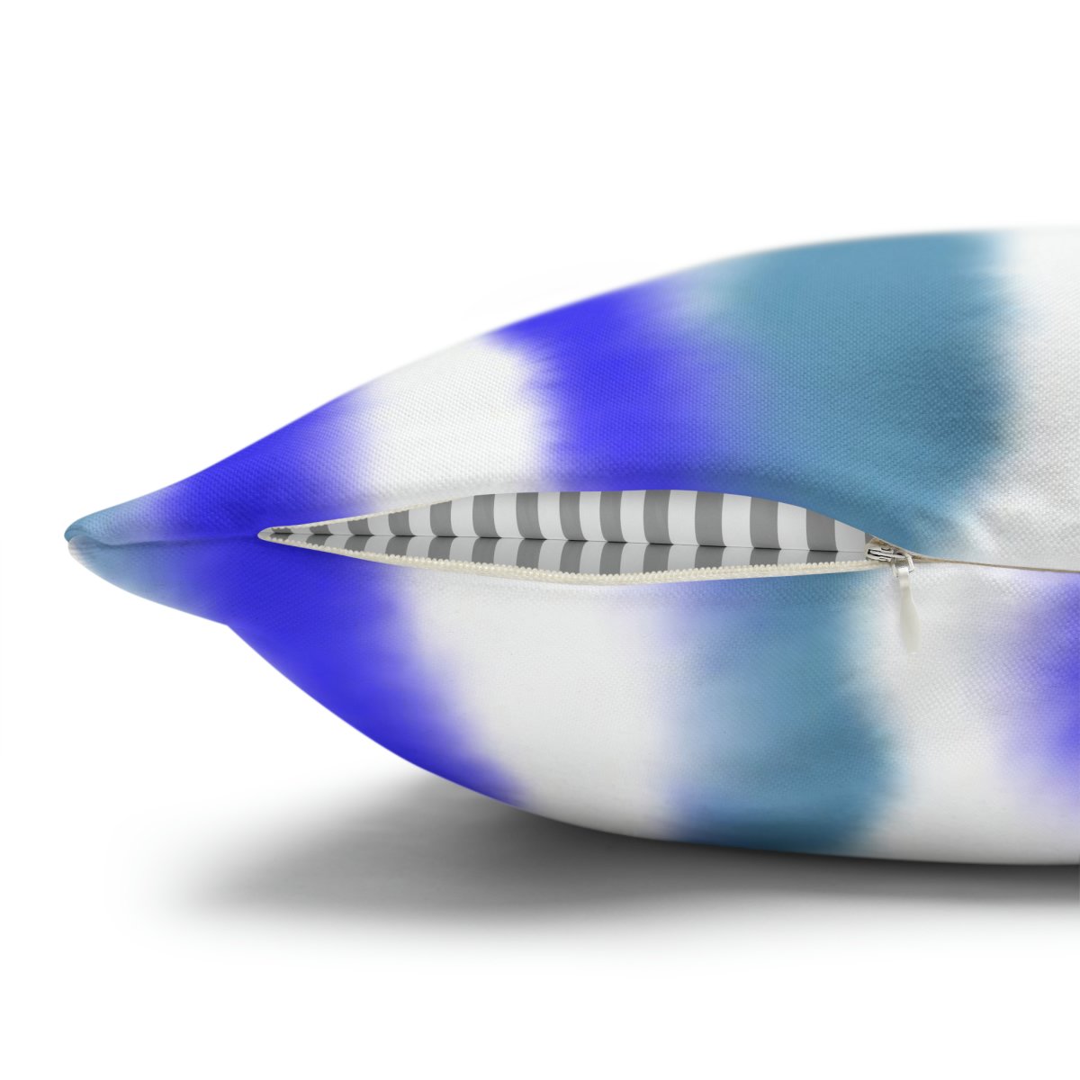 Blue n White Curved Wave Striped Euro Pillow Shams - Image 3