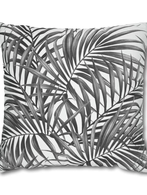 Black Palm Leaves Euro Shams