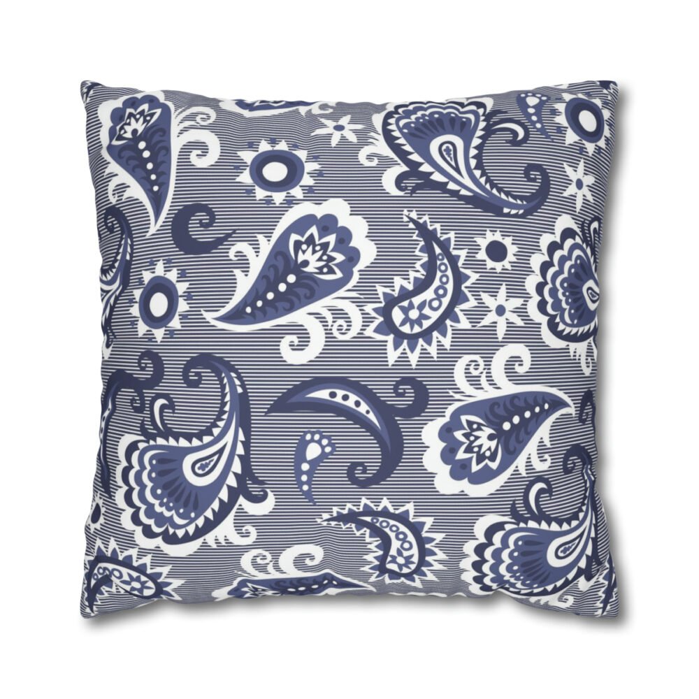 Blue Paisley Euro Shams