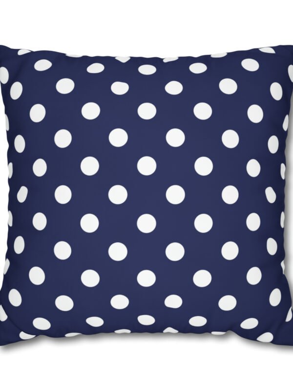 Navy Polka Dots Euro Shams