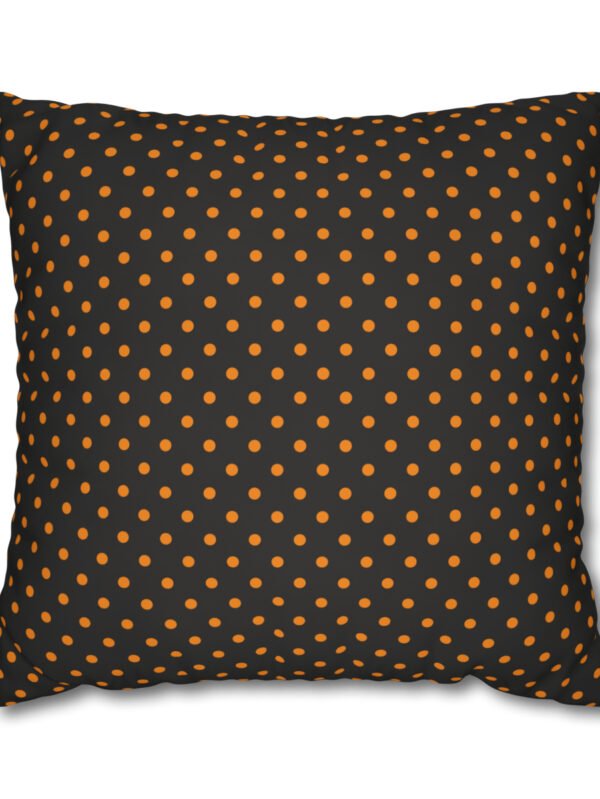 Orange Polka Dots Euro Shams