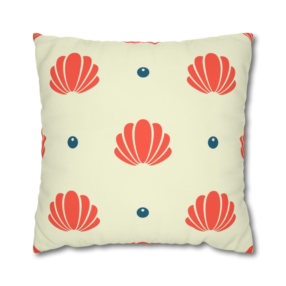 Orange Seashell Euro Shams