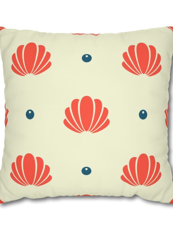 Orange Seashell Euro Shams