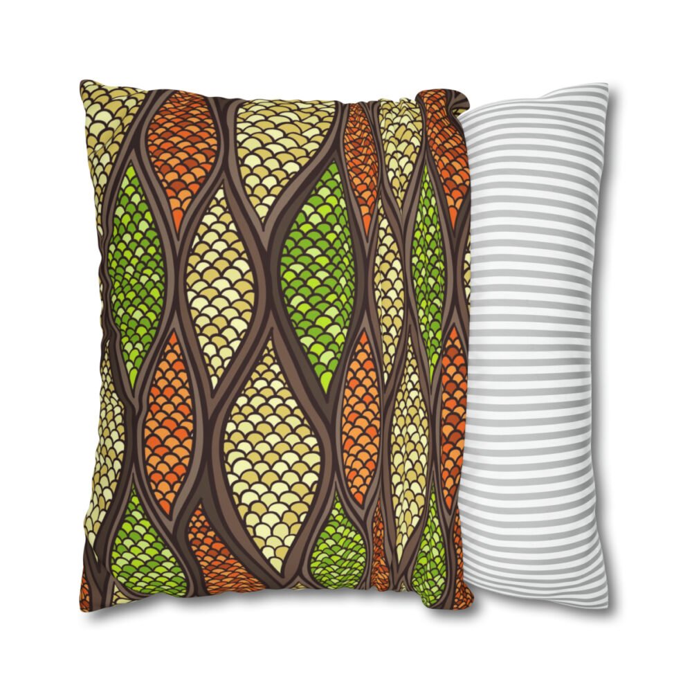 Abstract Bright Multicolor Fabric Euro Shams Pillow Covers - Image 2