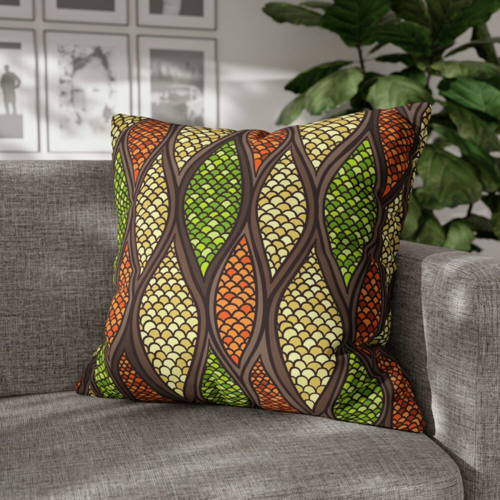 Abstract Bright Multicolor Fabric Euro Shams Pillow Covers - Image 6