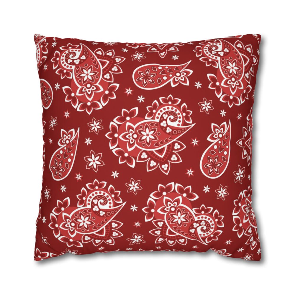 Red Paisley Euro Shams