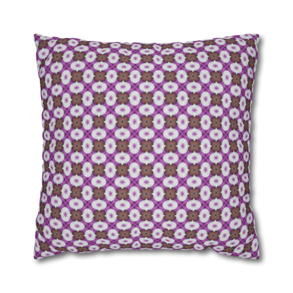 Abstract Purple Rustic Geometric Euro Bed Pillow Shams