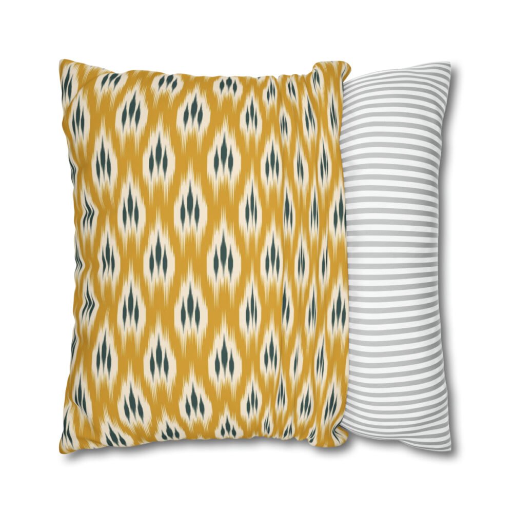 Beautiful Ethnic Yellow Ikat Euro Pillow Covers - Image 4