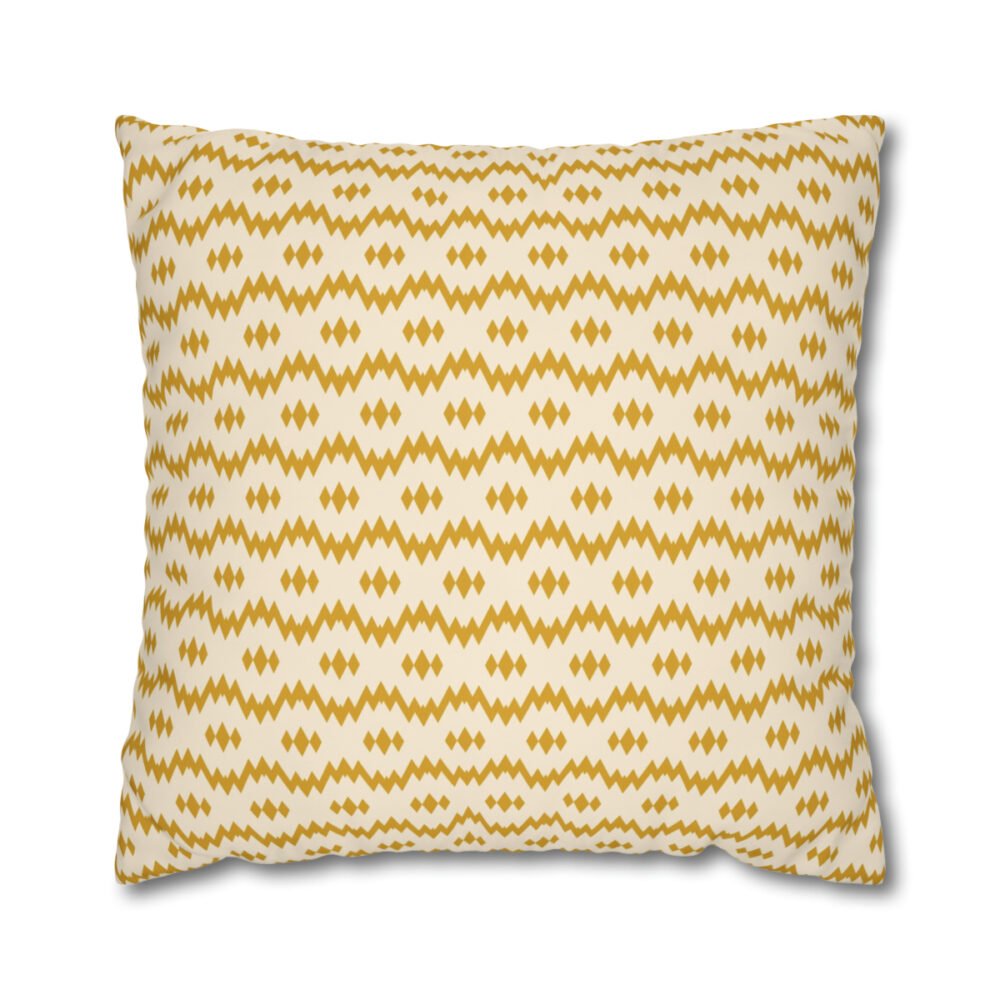 Ethnic Beige & Yellow Tribal Art Euro Pillow Shams