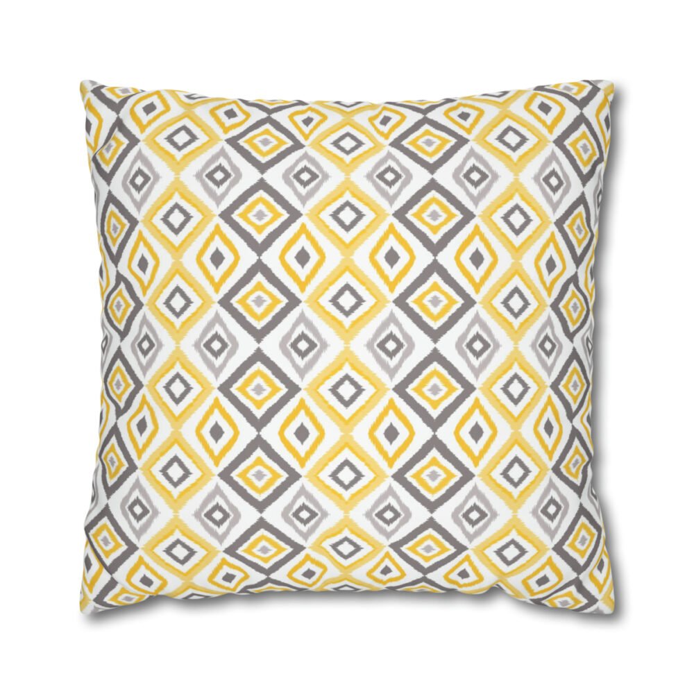 Gray & Yellow Ikat Euro Shams