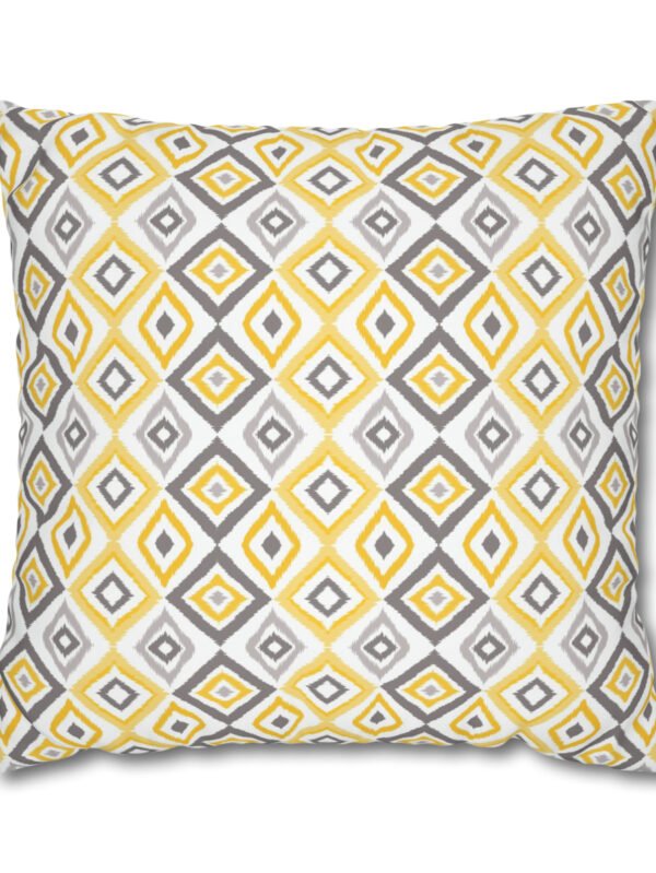 Gray & Yellow Ikat Euro Shams