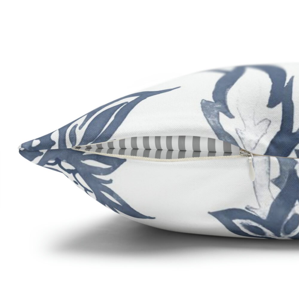 Blue Watercolor Paisley Floral Pattern Euro Pillow Covers - Image 4