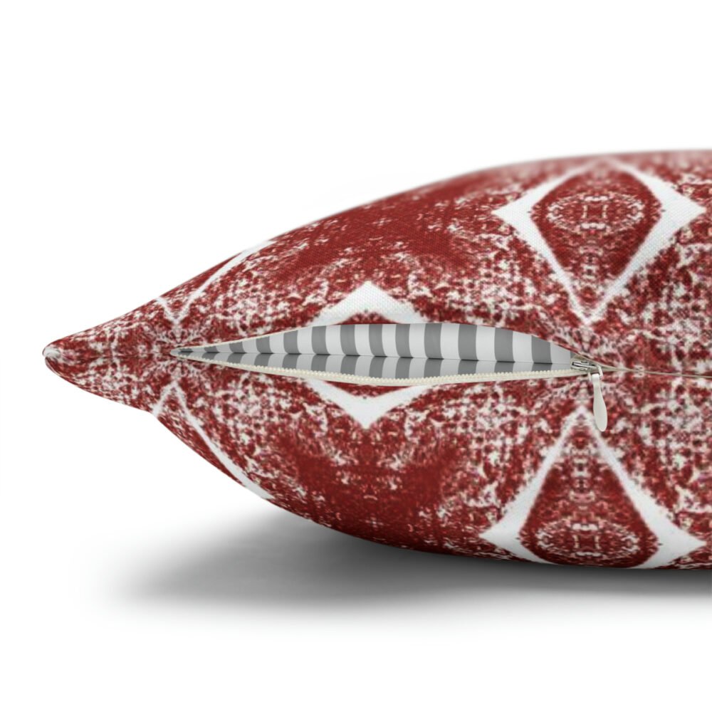 Maroon Ikat Swimwear Pattern Euro Pillow Shams - Image 5