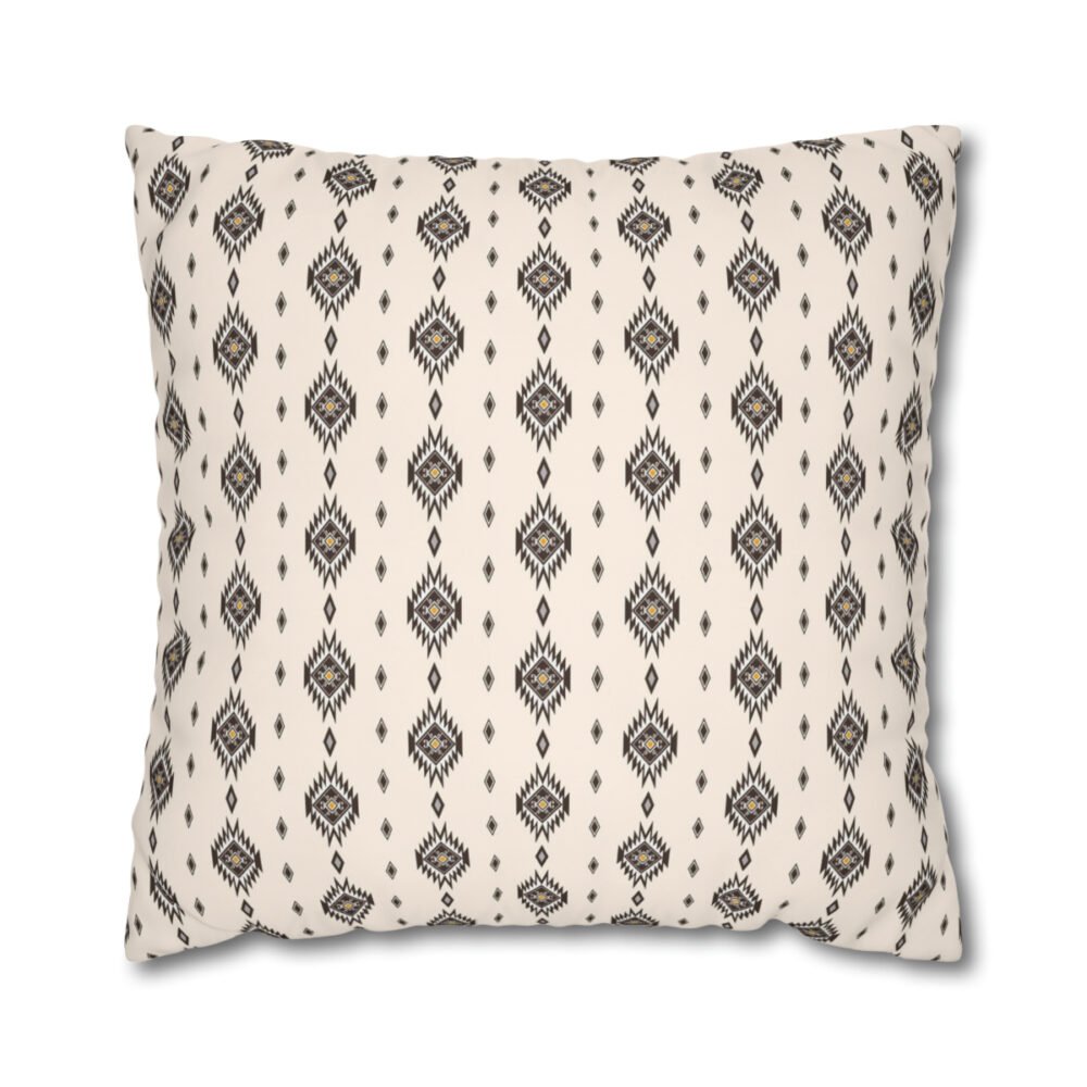 Ethnic Beige Batik Tribal Art Ikat Euro Shams