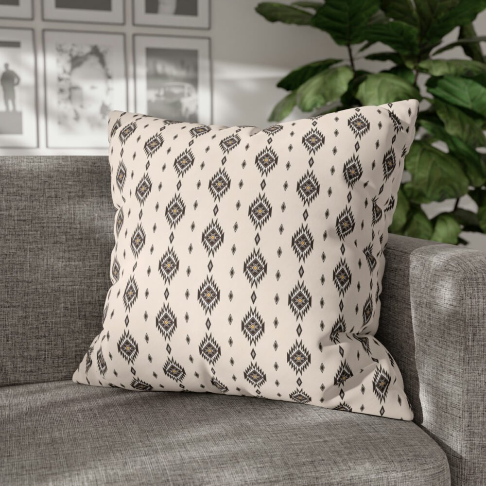 Ethnic Beige Batik Tribal Art Ikat Euro Shams - Image 4