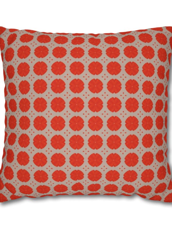 Red Geometric Euro Shams