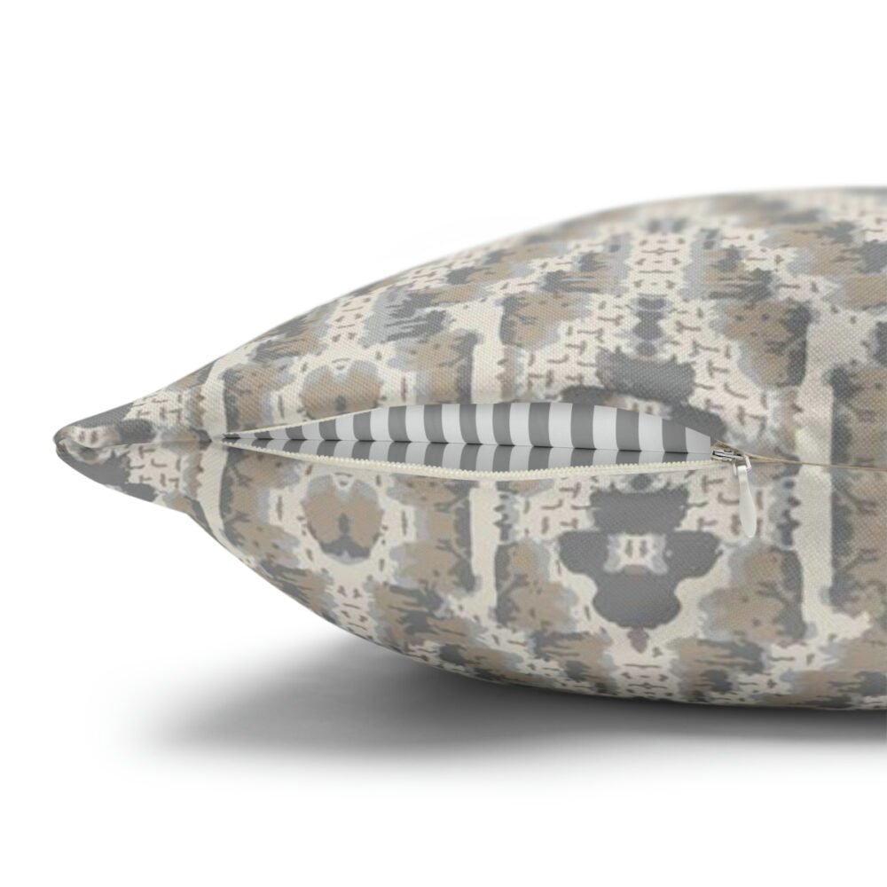 Gray and Beige Rhombus Geometric Printed Euro Pillow Shams - Image 3