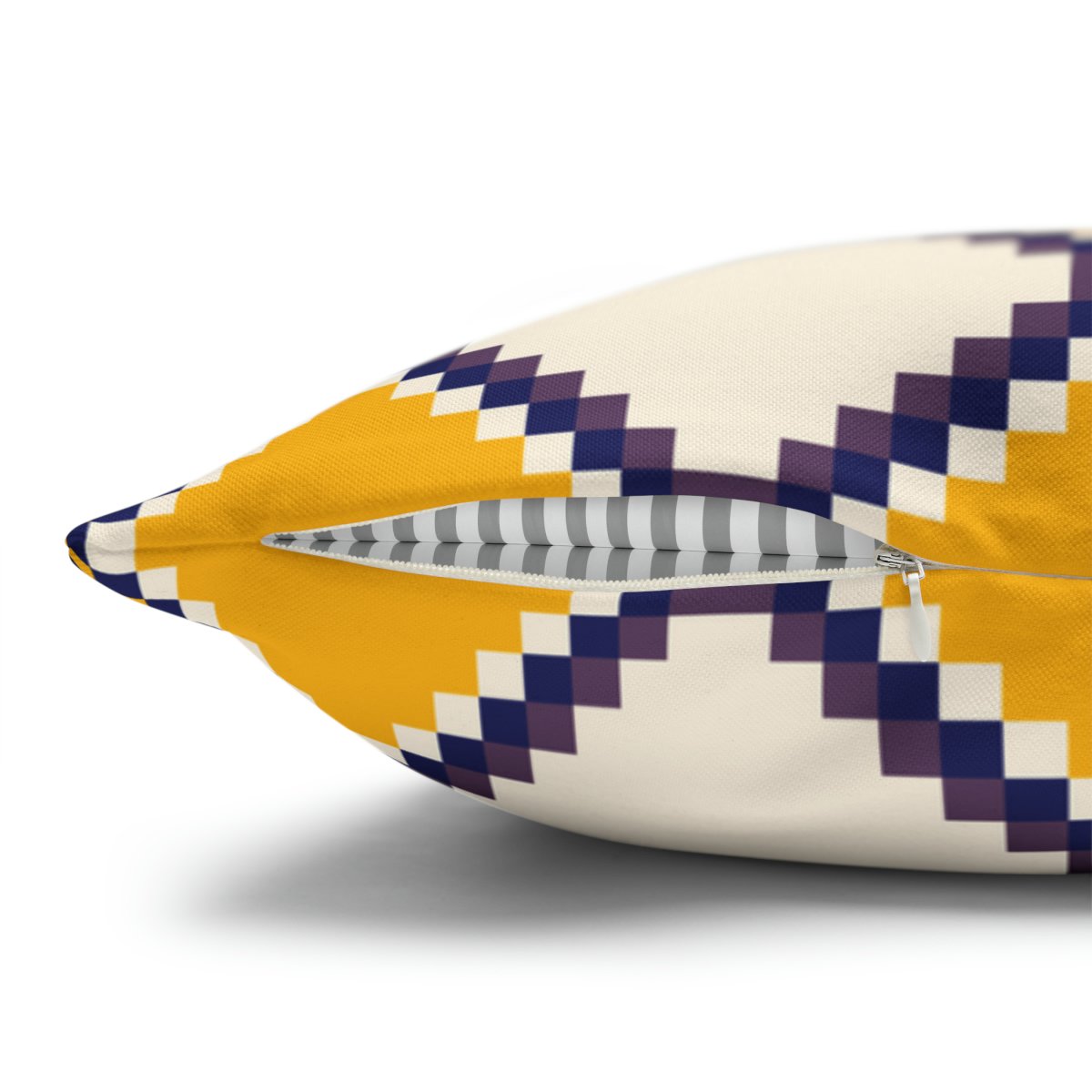 Blue, White & Yellow Rhombuses Print Euro Pillow Shams - Image 5