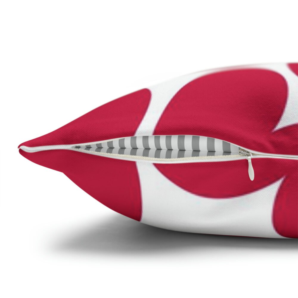 Beautiful Red Heart Pattern on White Throw Pillow Covers - Image 3