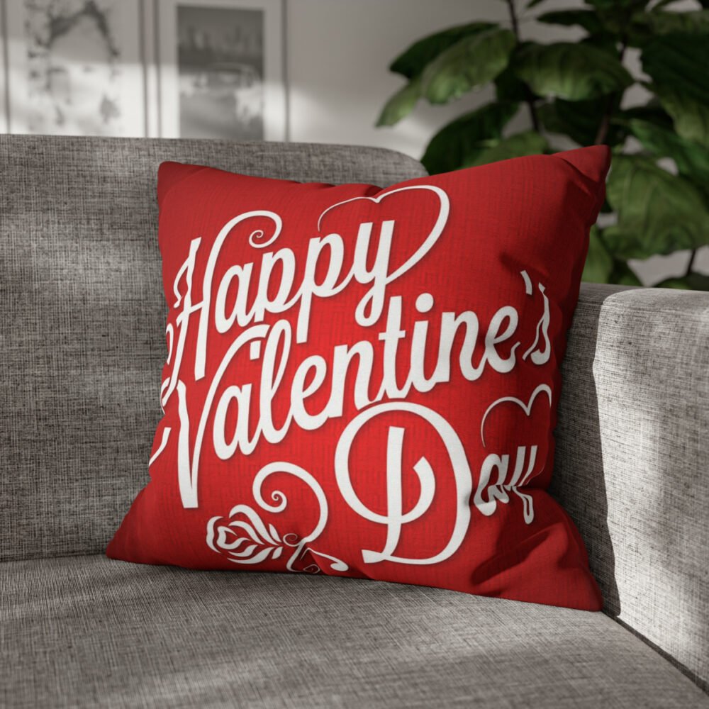 Red Throw Pillow Covers with Letter Valentine's Day - Image 4