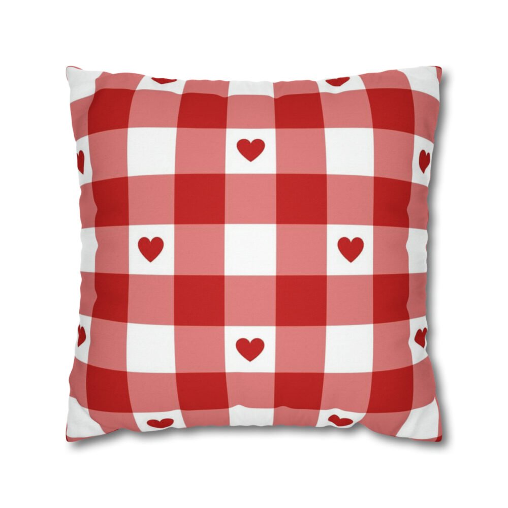Red & White Plaid Pillow Covers