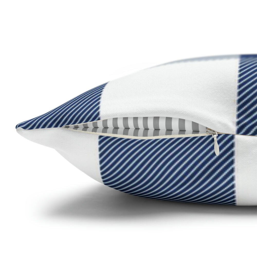 Classic Blue Plaid Decorative Throw Pillow Covers - Image 3