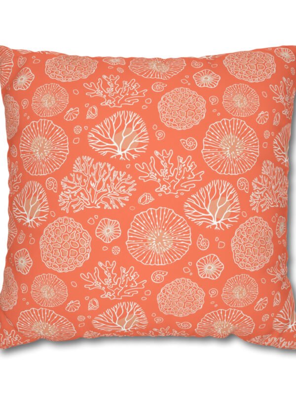 Orange Corals Euro Pillow Shams
