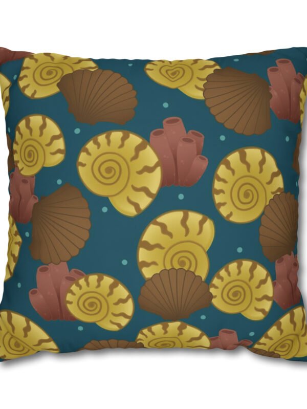 Gold Seashell Euro Pillow Shams