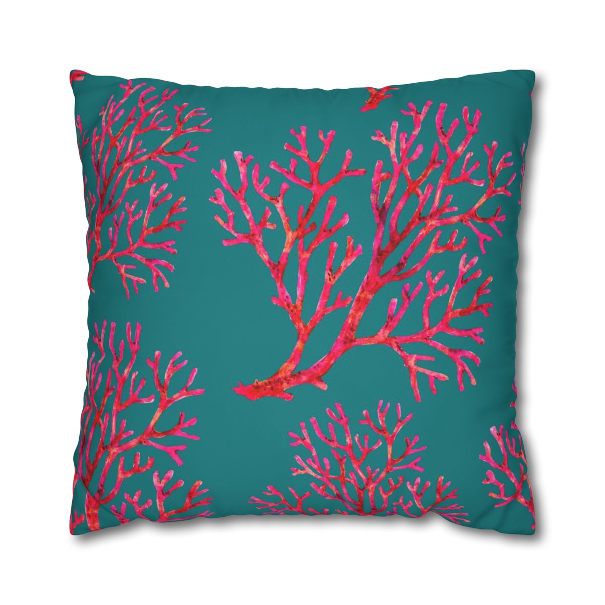 Red Coral Euro Shams