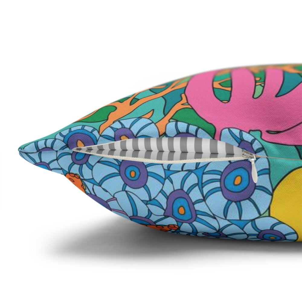 Beautiful Blue Pink Ocean Turtle Euro Pillow Shams - Image 3