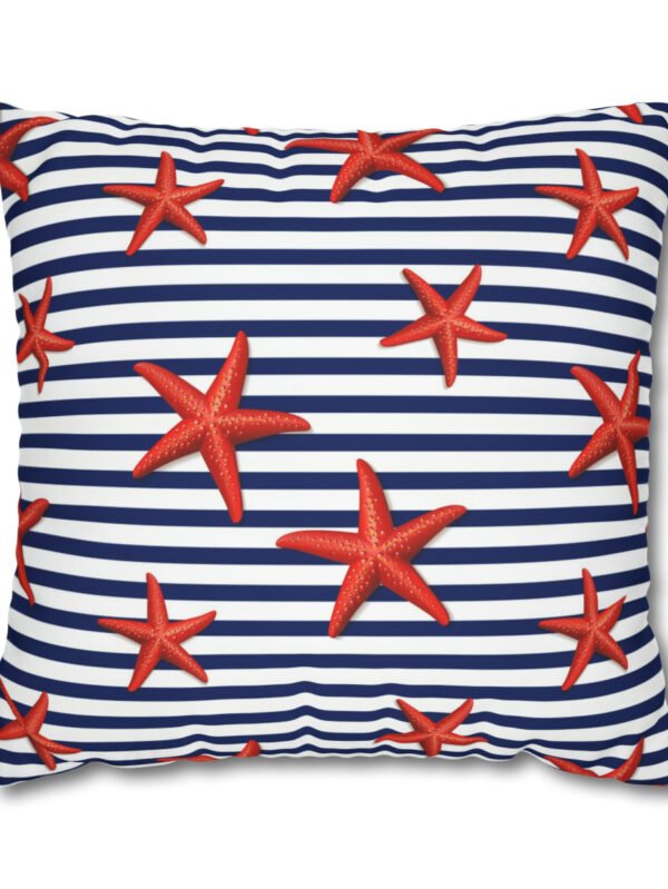 Red Starfish Euro Pillow Shams