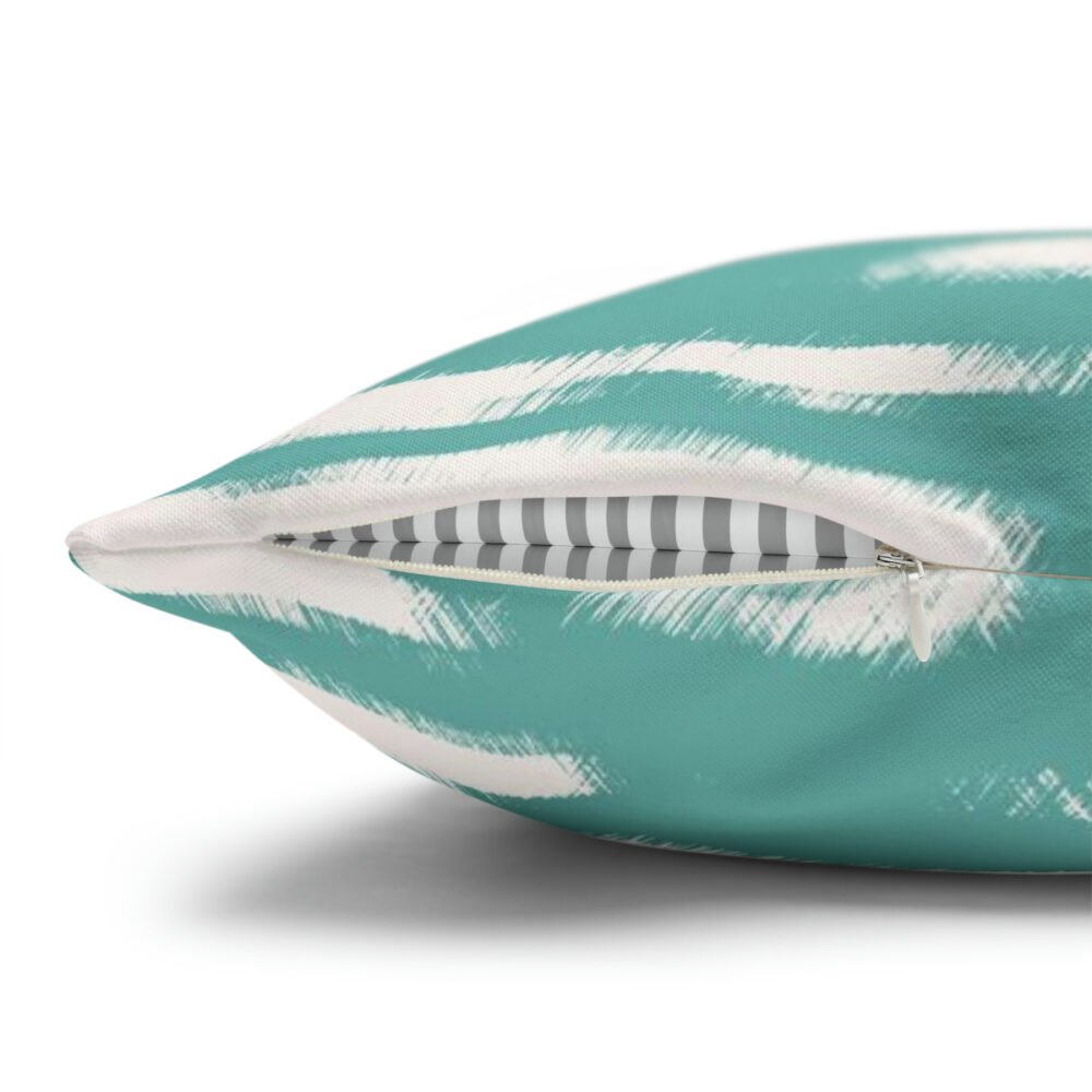 Aegean Teal Coastal Striped Euro Pillow Shams - Image 3