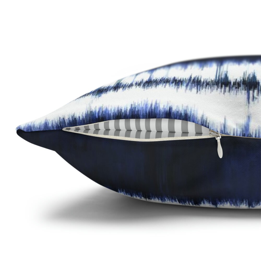 Modern Indigo Tie Dyed Fabric Euro Pillow Shams - Image 3