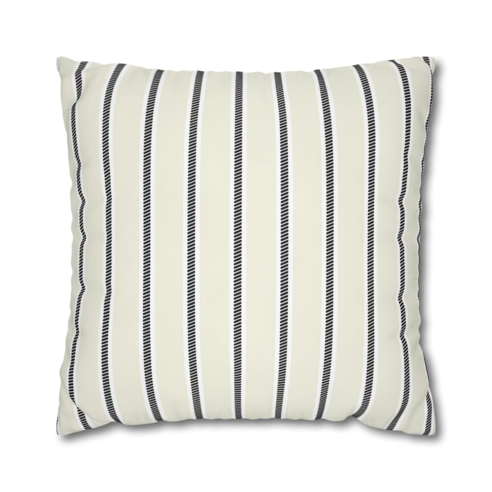 Beige & Black Striped Pillow Shams