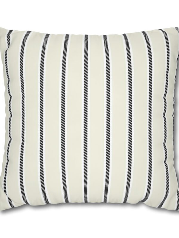 Beige & Black Striped Pillow Shams