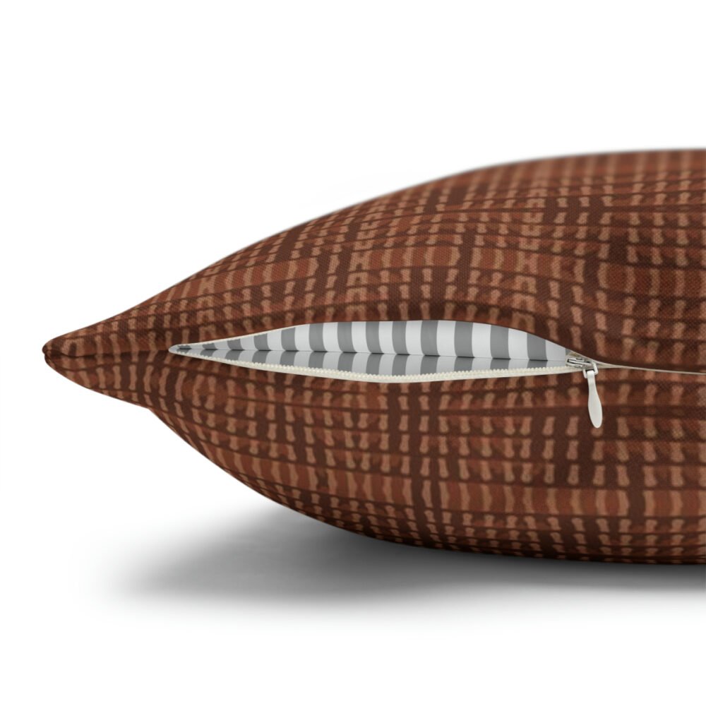 Brown Woven Striped Textured Euro Pillow Shams - Image 3