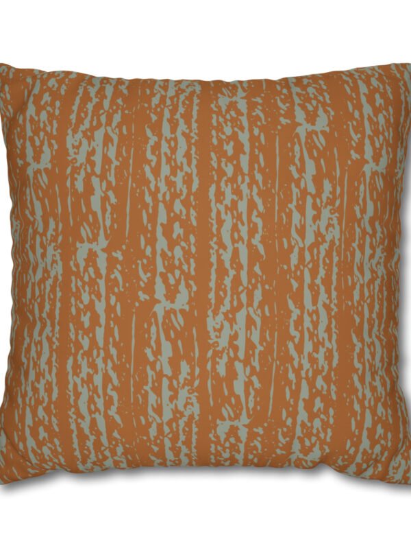 Orange Striped Euro Pillow Shams