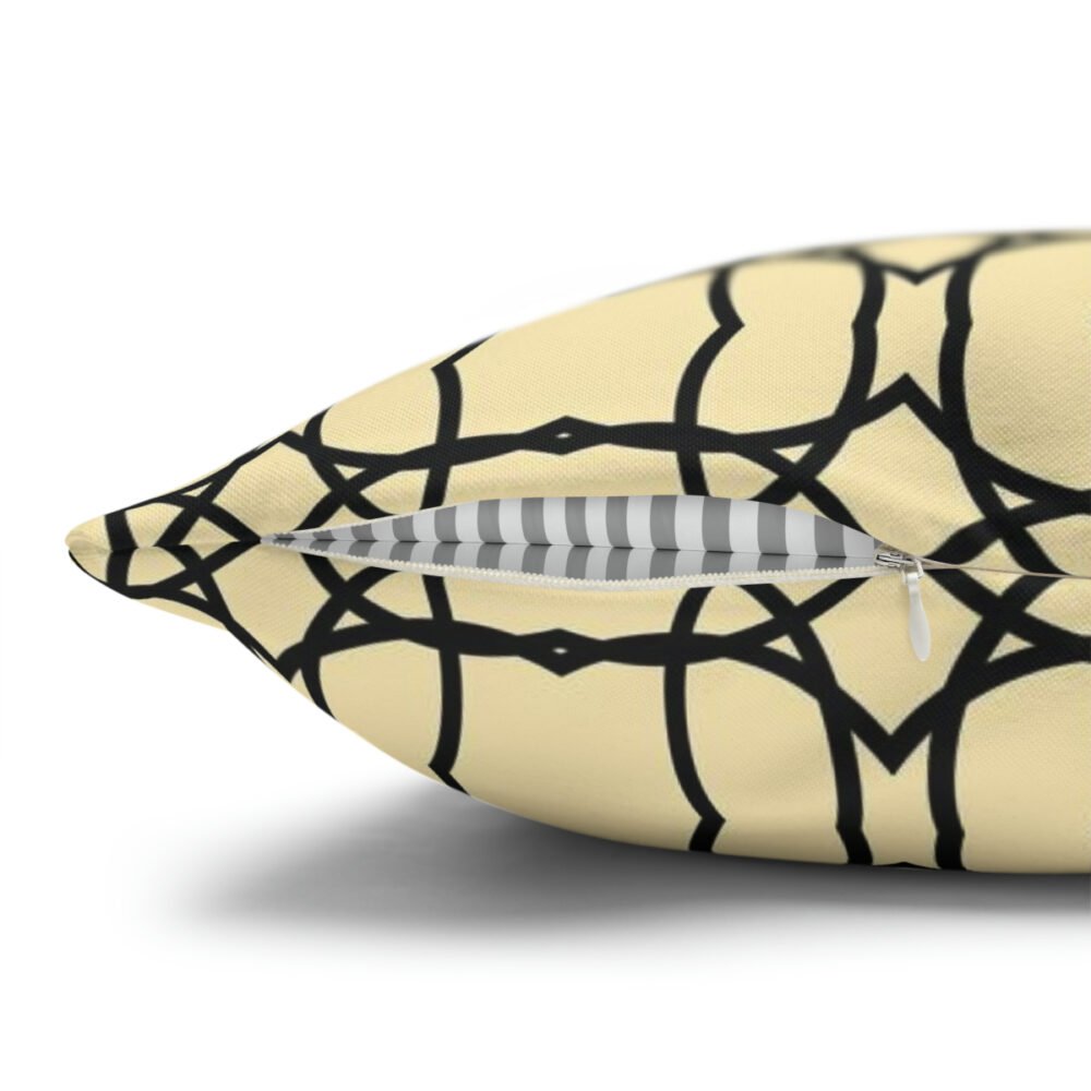Ethnic Tribal Striped in Black n Cream Euro Pillow Shams - Image 3
