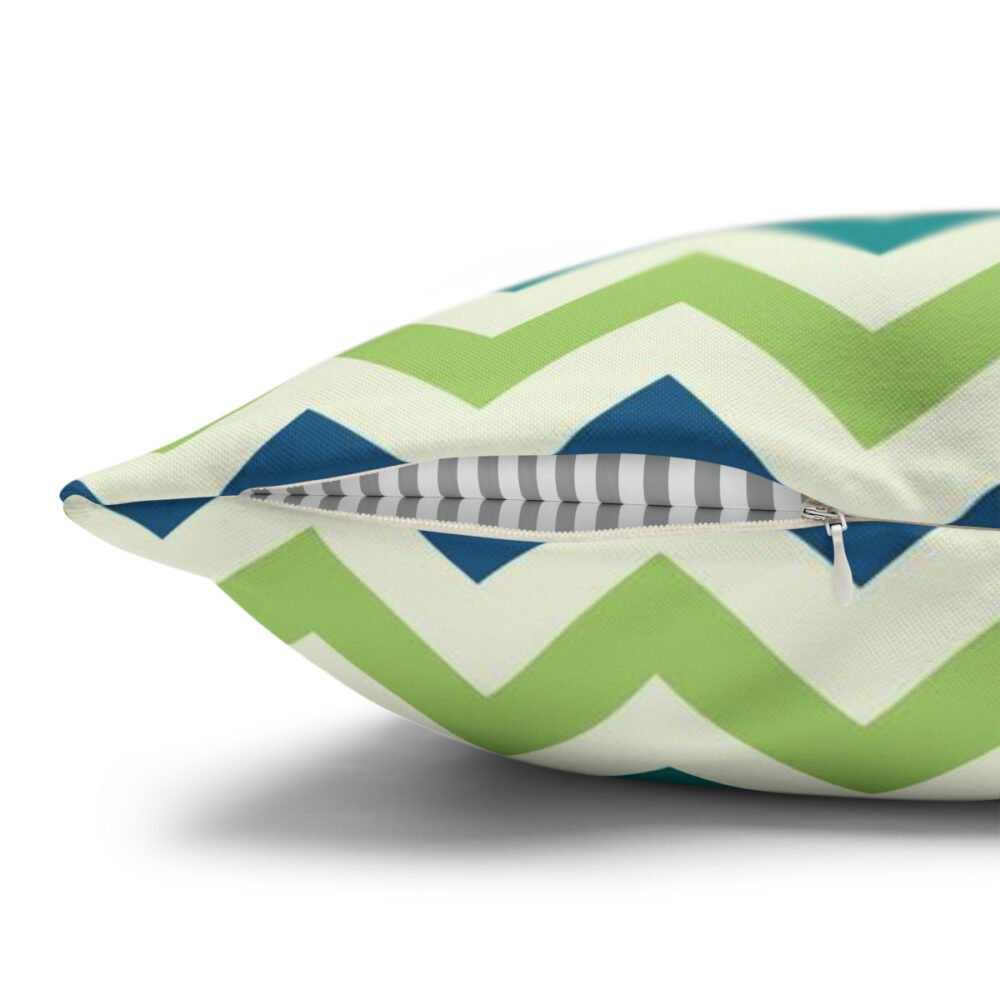 Fancy Green Vintage Zigzag Chevron Euro Pillow Shams - Image 3