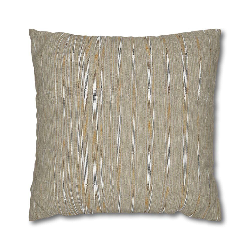Beige Striped Euro Shams