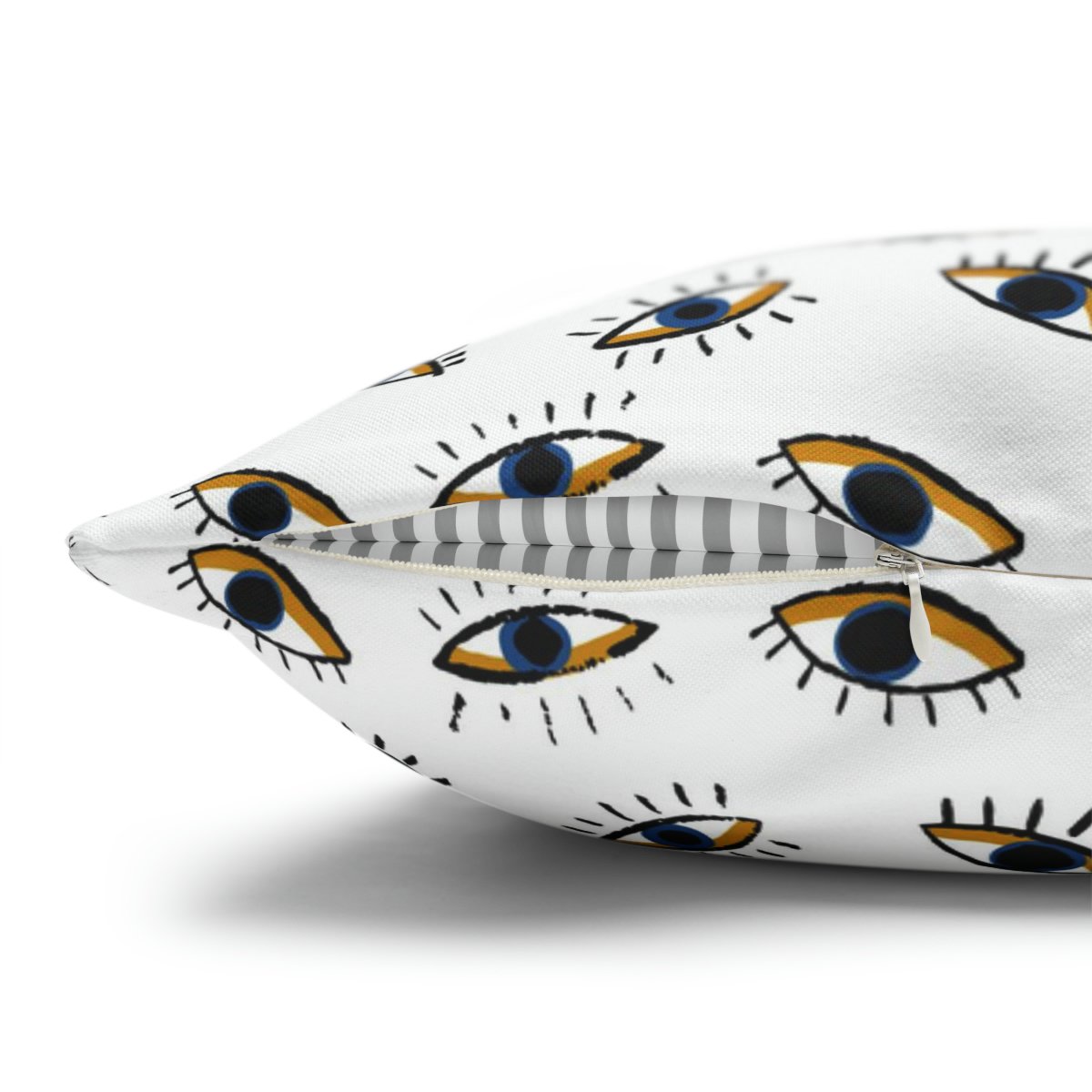Seamless Eyes Pattern on White Euro Pillow Shams - Image 3