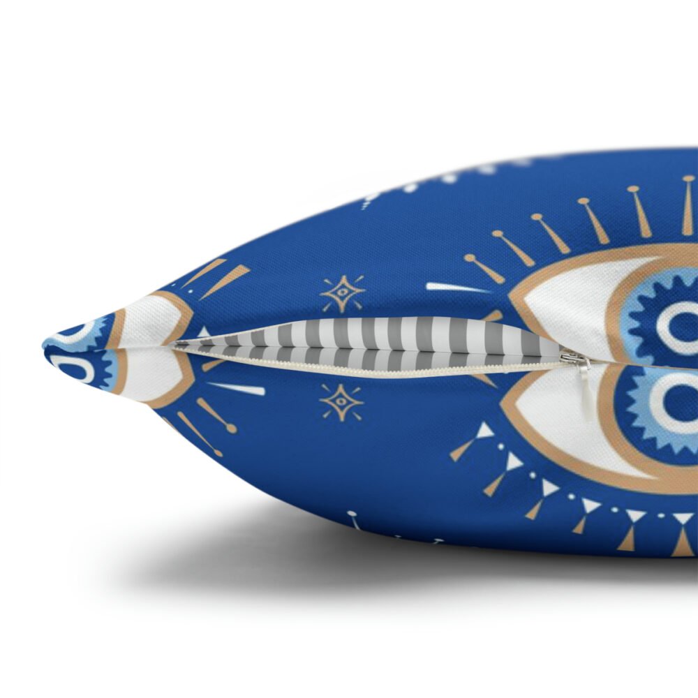 Cute Magical Evil Eyes Pattern on Blue Euro Shams - Image 3